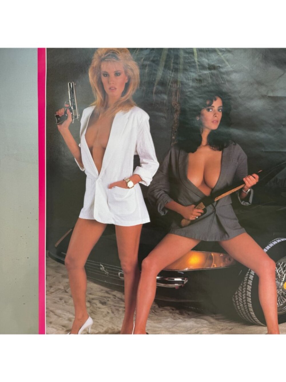 Vtg 1986 MIAMI NICE Babes & Ferrari Poster ~22x34” Miami Vice Sexy Detectives - Picture 5 of 14